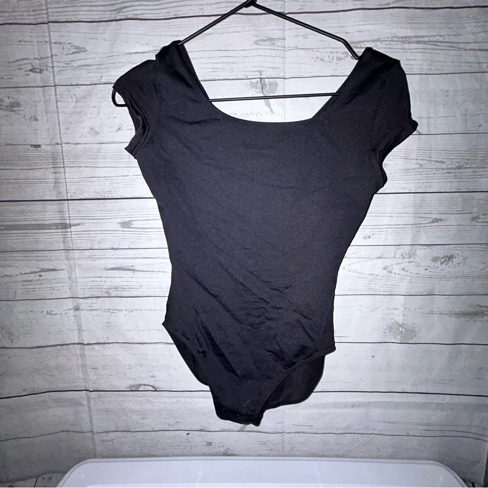 Bloch Betri Cap Sleeve Leotard Black Size Medium